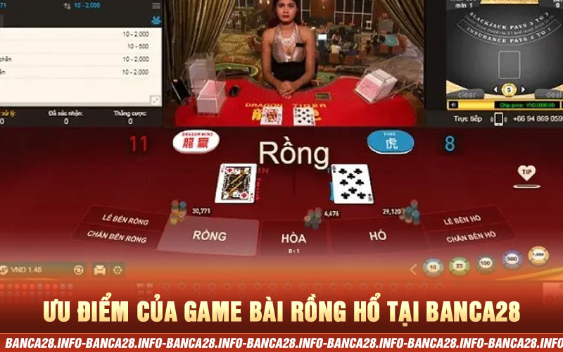 ưu điểm của game bài rồng hổ